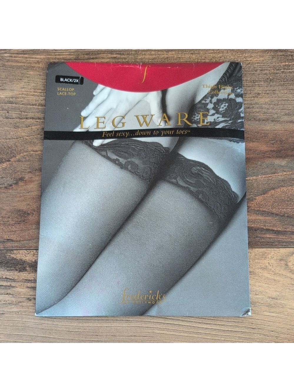 Frederick's of Hollywood Leg Ware Scallop Lace-top Thigh Highs             C353